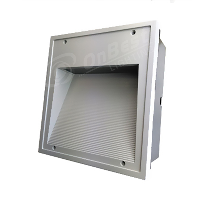 Invisible Square Shaped Recessed LED Lights with Horizontally Ribbed Aluminum Housing,Led Ramp Light,led Stair Light,Supplied Led Step Lights in OnBest Lighting