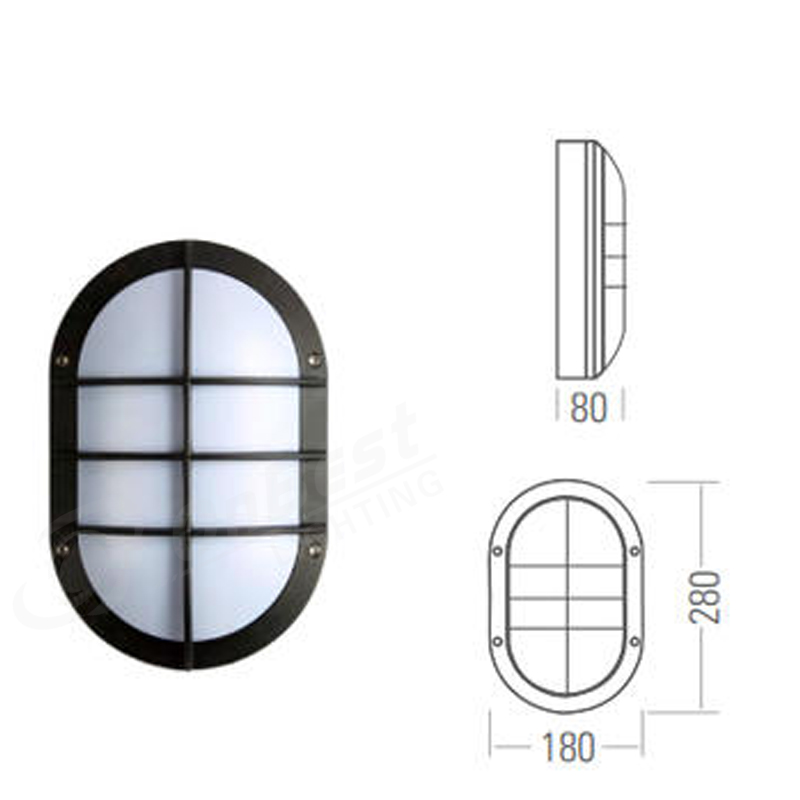 Oval Shape Light 12watts Led Bulkhead Light, Integrated OSRAM LED Wall Lights,Outdoor Led Wall Lamps,Supplied Outdoor Led Wall Lightings in OnBest Lighting