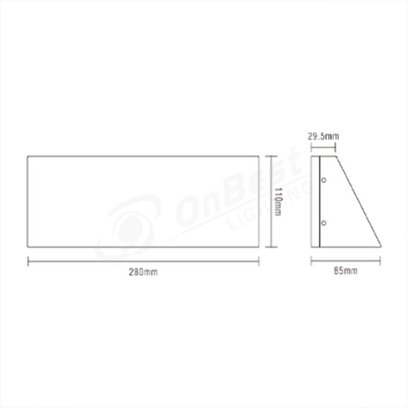 5.5watts Led Wall Lights Outdoor,Exterior Wall Light Made of Aluminum,Surface Mount Led Wall Lamps,Supplied Led Outdoor Light in OnBest Lighting