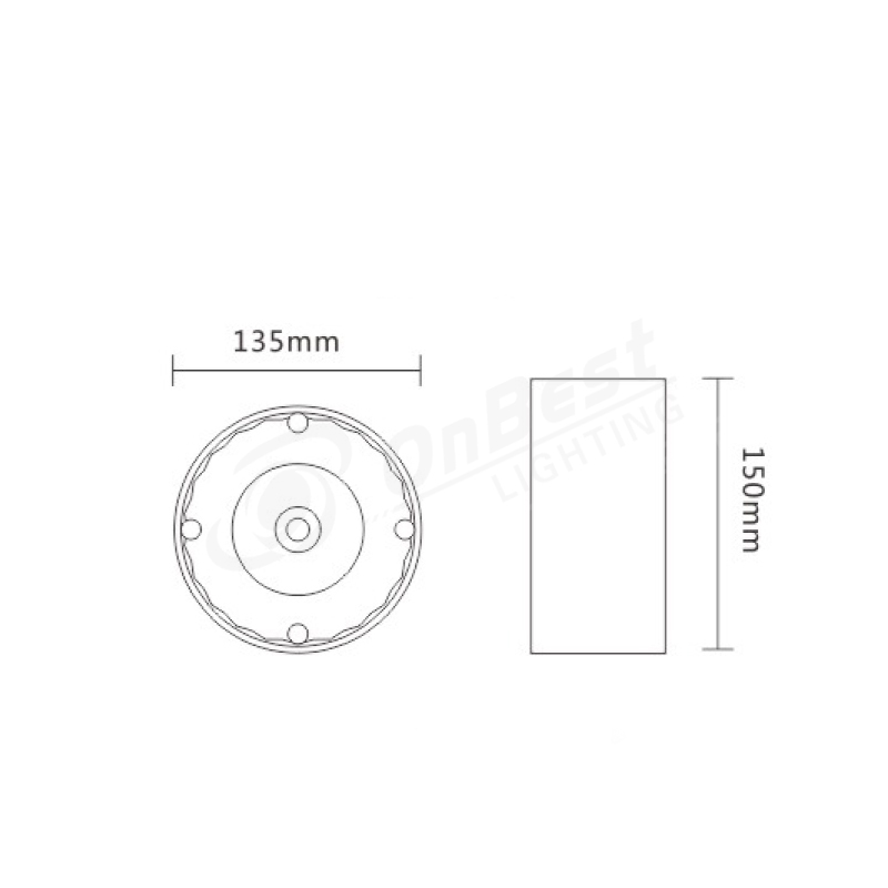 2*6w Up Down LED Wall Light Outdoor Waterproof Lighting,led Surface Mount Light,led Wall Sconce,led Lamp,Supplied Led Wall Light in OnBest Lighting