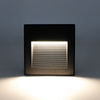 Invisible Black Square Shaped Recessed LED Light with Horizontally Ribbed Aluminum Housing,led,led Lamp,led Stair Light,Supplied Led Step Light in OnBest Lighting
