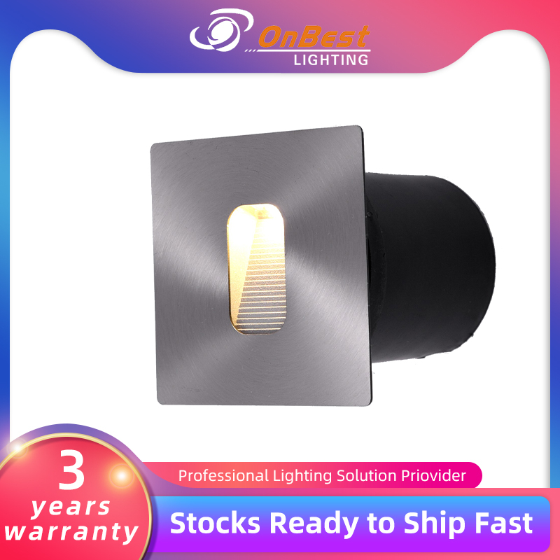 Grey Color Square Bezel LED 3w Cree Led Step Light Outdoor,led Deck Step Light,solar Led Step Light,led Step Light Indoor,Supplied Led Stair Light in LED China Factory OnBest Lighting