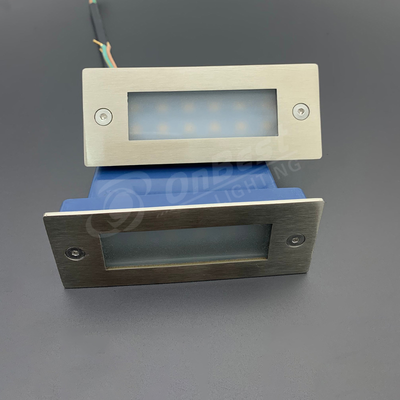 2Watts Led Step Light Made of 316stainless Steel, Wall Recessed Light for Steps,Aluminum Led Stair Lights,Led Step Light Outdoor,Supplied Led Ramp Lights in OnBest Lighting