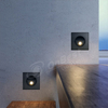 Invisible Grey Square Shaped Recessed LED Light with Horizontally Ribbed Aluminum Housing,led,led Lamp,led Stair Light,Supplied Led Step Light in OnBest Lighting