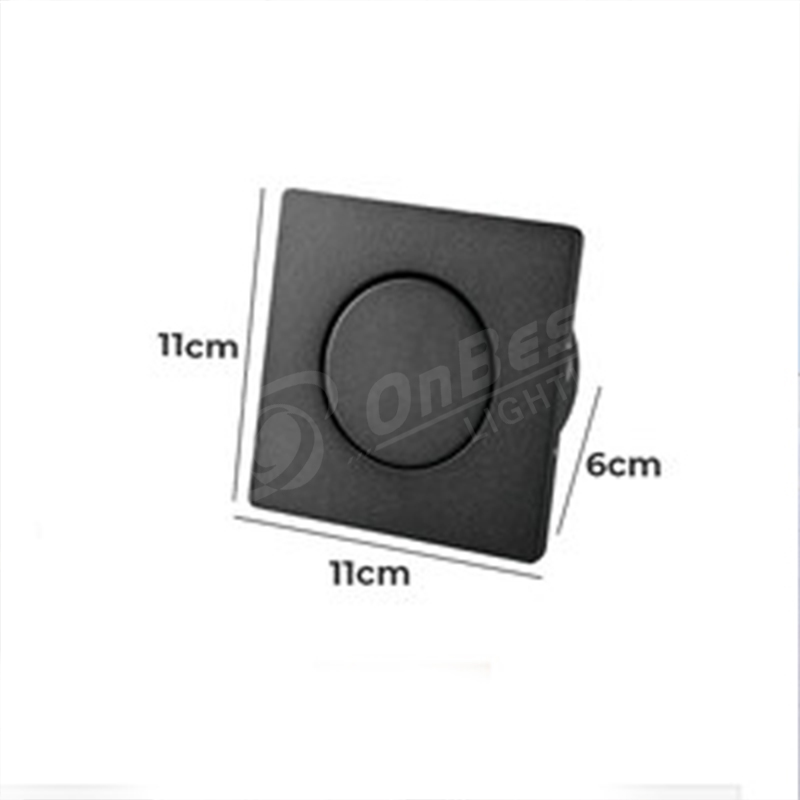 Invisible Grey Square Shaped Recessed LED Light with Horizontally Ribbed Aluminum Housing,led,led Lamp,led Stair Light,Supplied Led Step Light in OnBest Lighting