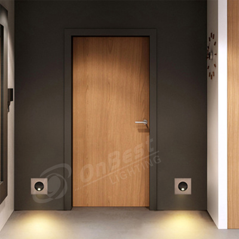 Invisible Grey Square Shaped Recessed LED Light with Horizontally Ribbed Aluminum Housing,led,led Lamp,led Stair Light,Supplied Led Step Light in OnBest Lighting