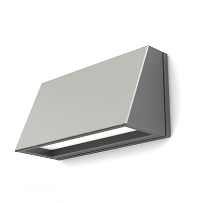 Invisible grey square shaped recessed LED light with horizontally ribbed aluminum housing,led,led Lamp,led Stair Light,Supplied Led Step Light in OnBest Lighting