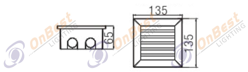 KSR-13532 3.5w led step light square aluminum ip65 Square shape led stair light waterproof recessed mode led lights-1