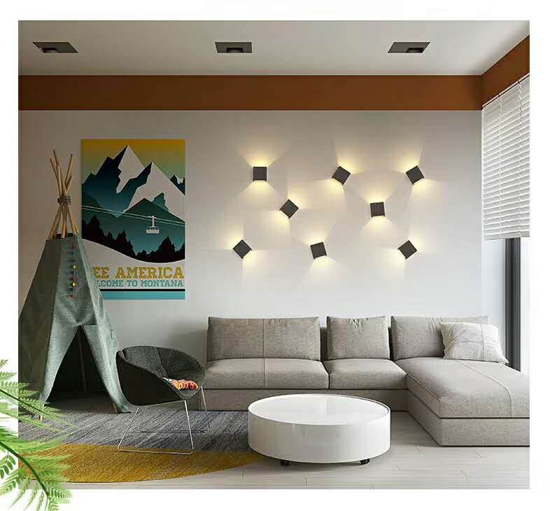 rotatable led wall light kwl-2163 black