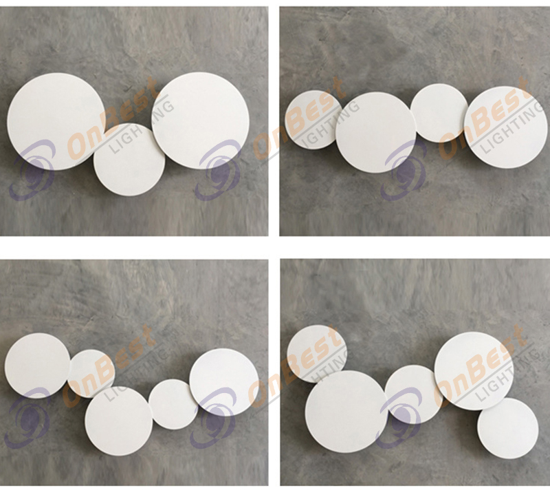 Nordic creative art eclipse wall lamp round led wall lamp-26