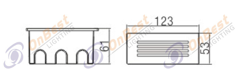 KSR-12312 1.5w led step light rectangle aluminum ip65 waterproof led stair light recessed mode led lights-1