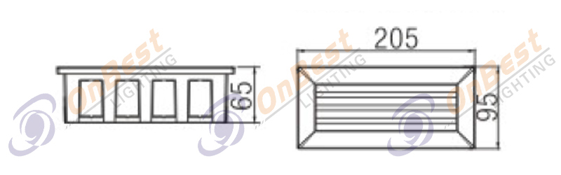 KSR-20532 3.5w led step light rectangle aluminum ip65 waterproof led stair light recessed mode led lights-1