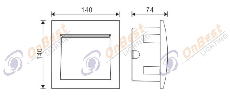 KSR-1403S 3w led step light square aluminum ip65 waterproof led stair light recessed mode led lights-1