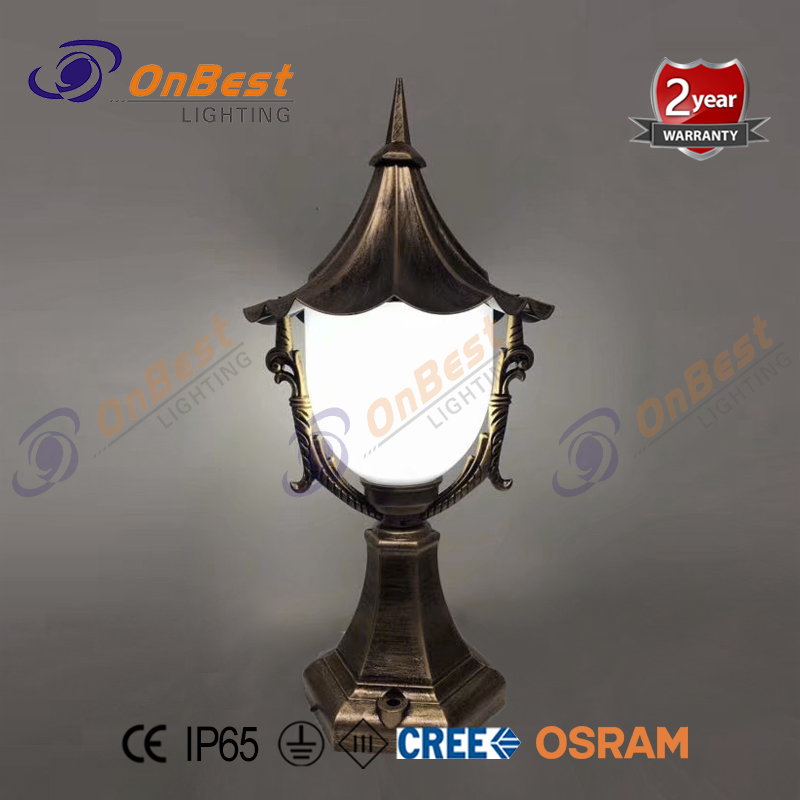 Antique European led Boundary Light, waterproof outdoor led Bollard Light in IP65 rating, landscape light, garden light,Supplied led wall lamp in OnBest Lighting