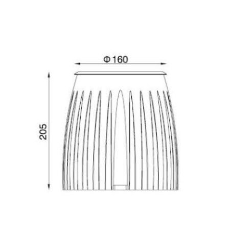 12w led up light kiu-1512C size