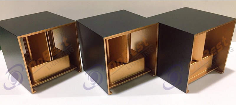 2x3w led wall light up down light model kwl-2163-Golden-6