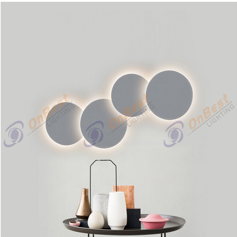 Nordic creative art eclipse wall lamp round led wall lamp-25