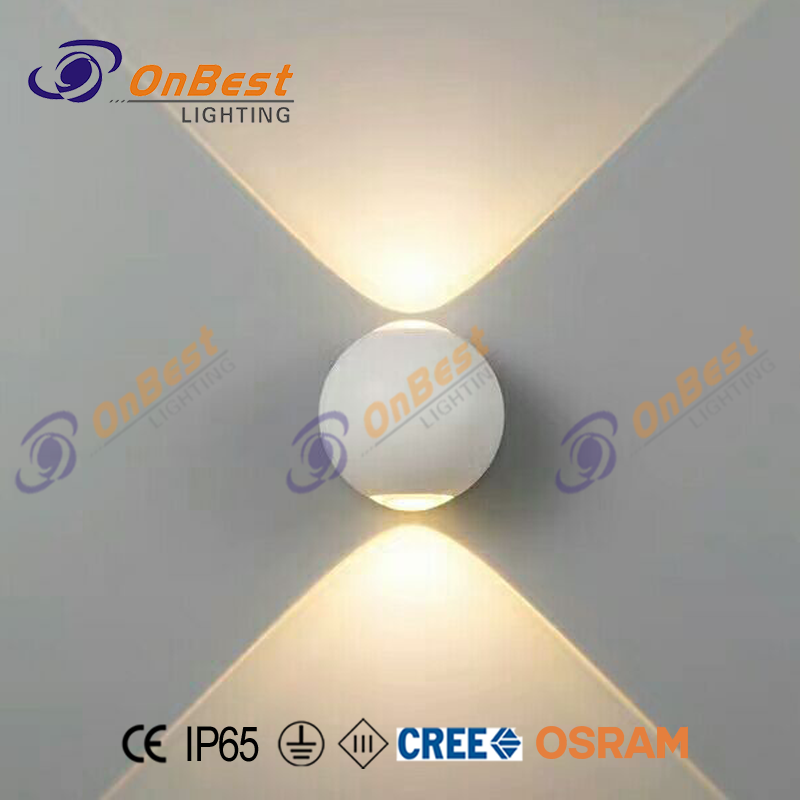 Round LED Nice Looking Led White Color LED,waterproof IP65 Led 2x3w Led Ball Light,led Wall Light,led Up Down Light,Supplied Led Wall Lightings in OnBest Lighting