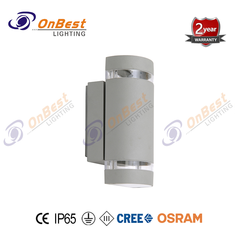 Cylindrical led GU10 outdoor waterproof wall light 2*5W led up and down aluminum tube wall light,led,led Light,led Lamp,Supplied Led Wall Light in OnBest Lighting