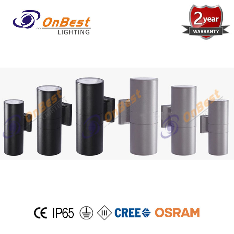 Cylinderal Led Wall Light 2x5W Led Modern Light KWL-9025 in White,Anti Glare Led Surface Mounted Led Wall Sconce,10w Led Light,led Up Down Wall Light,Supplied Led Light in OnBest Lighting