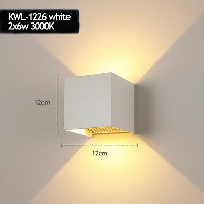 120mm 2x6w led wall light kwl-1226 size