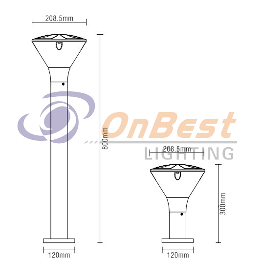 10w Cone Reflector Outdoor LED Bollard Light,LED Bollard for Walkways,LED Bollard Light Fixture,Bollard Path Lights,Supplied Outdoor Light in Chinese Manufacturer OnBest Lighting