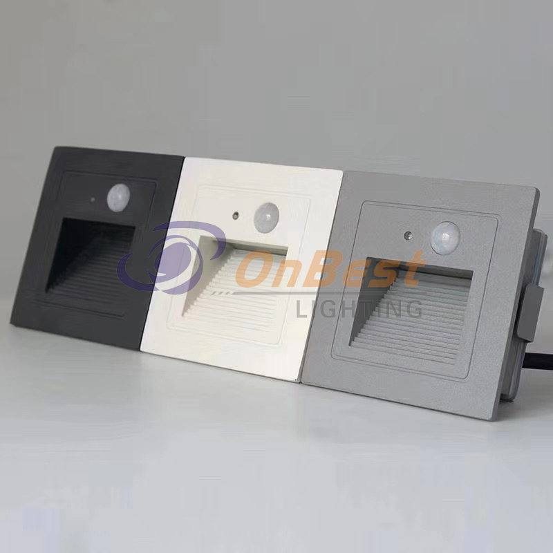 Aluminum Motion Senor LED Stair Light,2w LED Stair Lights,waterproof Staircase Light,Recessed Outdoor Stair Light,Supplied Led Stair Light in China LED OnBest Lighting