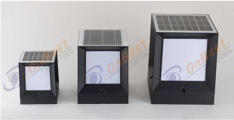 Modern solar new pillar headlights waterproof wall lamps-14