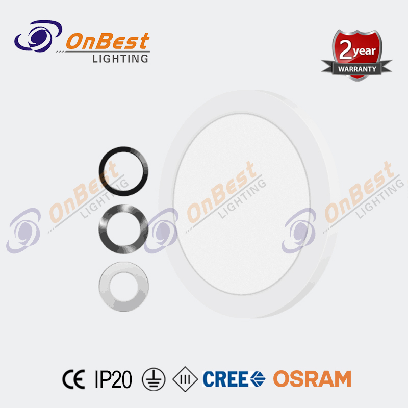 6w Aluminum exposed installation led panel light,led round panel lights,ceiling lamp,Led Light,Supplied Led panel light in OnBest Lighting