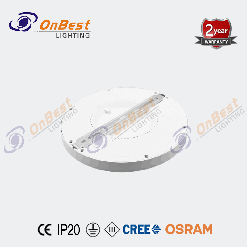 Double color 3+3w Aluminum exposed installation led panel light,surface round panel lights,ceiling lamp,Led Light,Supplied Led panel light in OnBest Lighting
