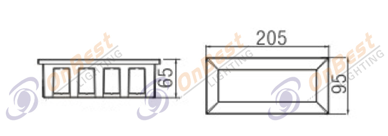 KSR-20531 3.5w led step light rectangle aluminum ip65 waterproof led stair light recessed mode led lights-1