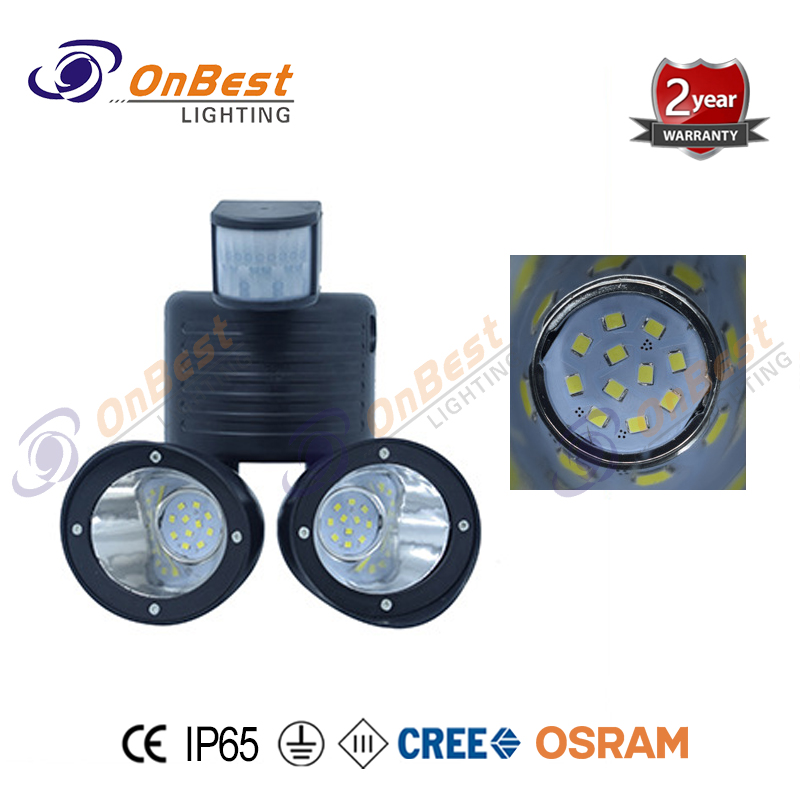 Solar garden light body sensor double head spotlight double head outdoor wall light ,led Down Light,led Light,led Lamp,Supplied Led Light Fixture in OnBest Lighting